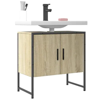 Produktbild von Waschbeckenunterschrank Sonoma-Eiche 60x33x60 cm Holzwerkstoff 842457