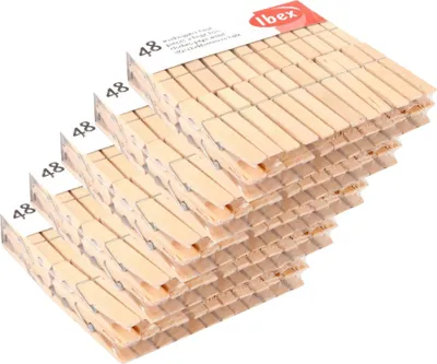Produktbild von Ibex Wäscheklammern Holz 5er Pack à 48 Stück