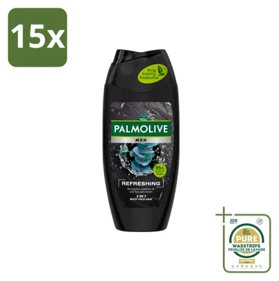Produktbild von 15 x Palmolive Men 3in1 Douchegel Refreshing - 250 ml - Vorratspackung - 15 Stücke