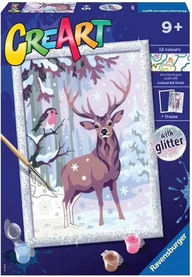 Produktbild von Ravensburger CreArt Malen nach Zahlen Winterfreunde Kinder