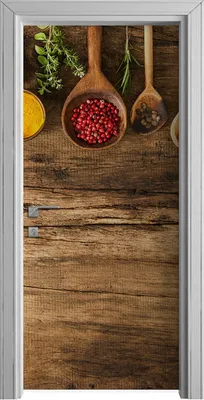 Produktbild von Tür Selbstklebende 90x210 cm Türfolie Türtapete Klebefolie - Kräuter und Gewürze