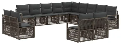 Produktbild von vidaXL Gartensofa-set 13 stk. Grau Poly-Rattan