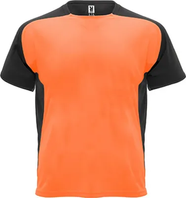 Produktbild von Roly CA6399 | Herren Bugatti T-Shirt - Farbe: Fluor Orange 223/Black 02 - Größe: L