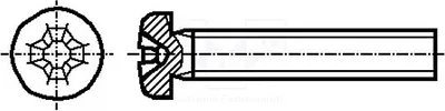Produktbild von 200x Schraube PH2 M4x12 0,7  Zink 1152572 Schraubenbolzen  Kopf: Zylinder