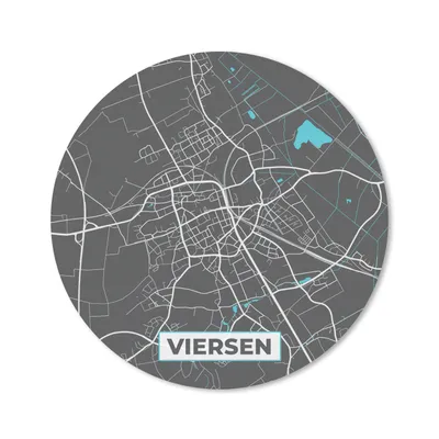 Produktbild von MuchoWow® Mauspad Mousepad Karte - Stadtplan - Viersen - Deutschland - Blau 40x40 cm - Mousepads - Maus Mat - Pad - Mausunterlage - Schreibtisch Accessoires
