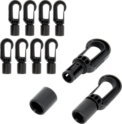 Produktbild von Dreamprint 10x Kunststoffhaken Haken für 8 mm geeignet Schwarz Karabinerhaken
