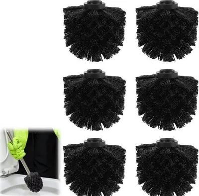 Produktbild von Kunststoff-Toilettenbürstenkopf 8cm schwarz 6er-Pack