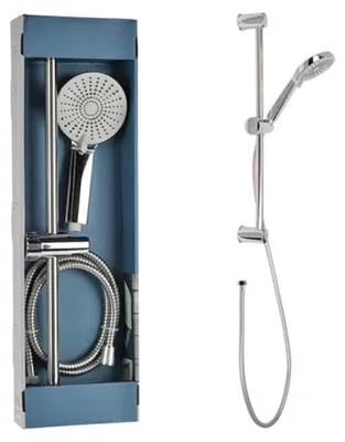Produktbild von Dusche Set 3 Funktionen Chrom - Handbrause Badezimmer Komfort