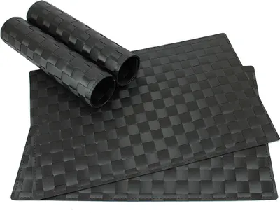 Produktbild von Tischset MODERN schwarz 4er Tischunterlage als Tischdeko
