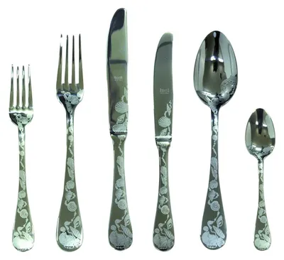 Besteckset 36-teilig, Gold-Schwarz, Edelstahl, spülmaschinengeeignet