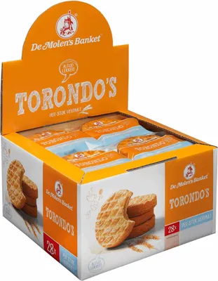 Immagine prodotto di De Molen's Banket Tortine integrali al marzapane "Torondo's" 28 pezzi.