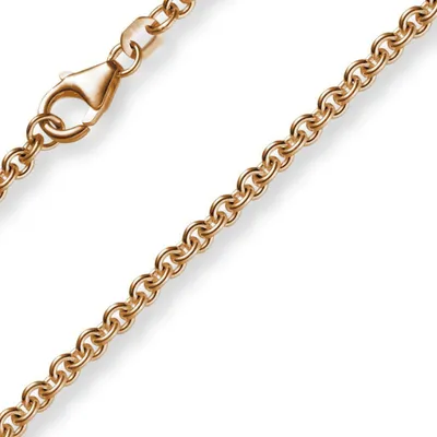 Produktbild von 2,7mm Kette Collier Rundankerkette aus 585 Gold Rotgold 42cm
