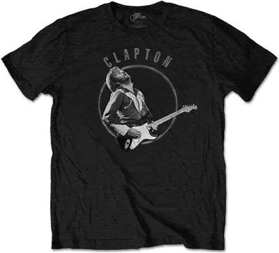 Imagen del producto de Camiseta negra XL con foto vintage de Eric Clapton