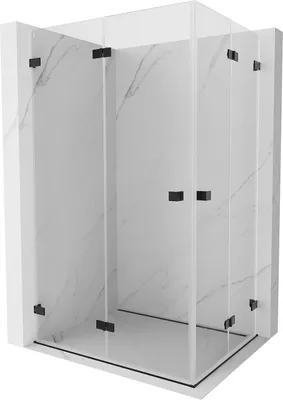 Produktbild von Mexen Lunar-F Duo faltbare Duschkabine 85 x 75 cm, transparent, schwarz - 836-085L-075P-70-00