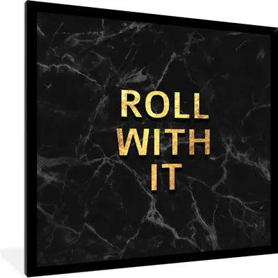 Produktbild von MuchoWow® Gerahmtes Poster Zitate - Motivation - Gold - Marmor 40x40 cm - Poster mit Schwarzem Bilderrahmen Wandposter Rahmen Foto Bilder - Mit Rahmen - Wanddekoration Schlafzimmer