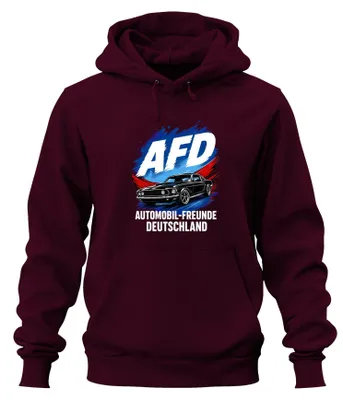 Productafbeelding van AFD Automobil Freunde Deutschland - Statement hoodie, bordeauxrood, maat XXL