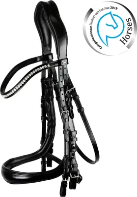 Obrázok produktu pre Schockemöhle Sports Curb Equitus Gamma Snaffle Uzda čierna / strieborná VB