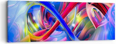 Produktbild von Bild auf Leinwand - Leinwandbild - Abstrakt grafik grafiken farben - 90x30cm - Wand Bild - Wanddeko - Leinwanddruck - Bilder - Kunstdruck - Wanddekoration - Leinwand bilder - Wandkunst - AB90x30-2294