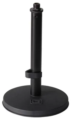 Produktbild von Gator Frameworks GFW-MIC-0600, Desktop-Mikrofonständer, Rundsockel, Schwarz, Stahl, Stahl, 22,8 cm