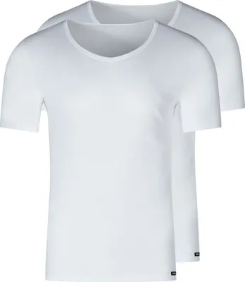 Produktbild von Skiny 2er Pack Unterhemd / Shirt Kurzarm Unterhemd / Shirt Kurzarm V-Ausschnitt für coole Styles, Körpernaher Passform, Strapazierfähig, pflegeleicht und langlebig