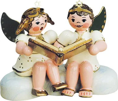Produktbild von Engelpaar-Weihnachtsgeschichten (6,5cm) von Hubrig Volkskunst