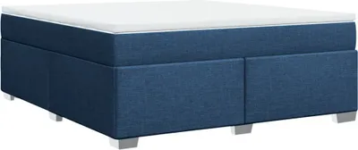 Produktbild von Boxspringbett mit Matratze Blau 180x200 cm Stoff
