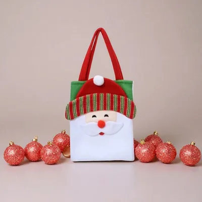 Produktbild von Geschenktüte für Weihnachten mit Weihnachtsmann - Wiederverwendbar und festlich