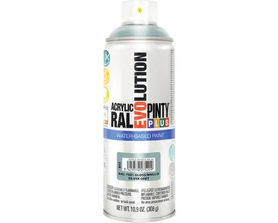 Productafbeelding van Spuitverf Pintyplus Evolution, RAL 7001, 400 ml, watergedragen, zilvergrijs