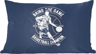 Produktbild von MuchoWow® Zierkissen Sofakissen Wohnzimmer Dekokissen 60x40 cm Basketball - Sport - Retro - Kopfkissen - Polster mit Foto