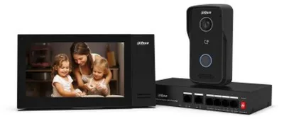Produktbild von Dahua Technology DHI-VTO2111D-P-S3 Video-Türsprechanlage, 2 MP, 17,8 cm (7 Zoll), Schwarz