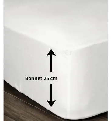 Immagine prodotto di Lenzuolo a pieghe 100 % cotone 140 x 190 x 25 cm bianco