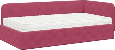 Immagine prodotto di vidaXL Letto angolare rosso vino 100 x 200 cm Velluto