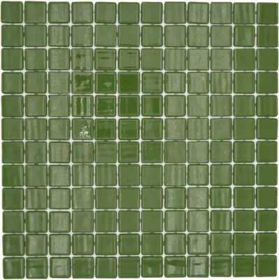 Produktbild von Mosaikfliese Poolmosaik Schwimmbadmosaik Grün Olivgrün Moosgrün Dusche Wand SPAIN MOS220-25602U