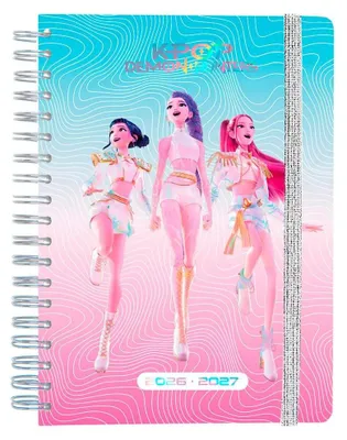 Zdjęcie produktu dla Kalendarz tygodniowy "KPop Demon Hunters" na lata 2026/2027, format A5