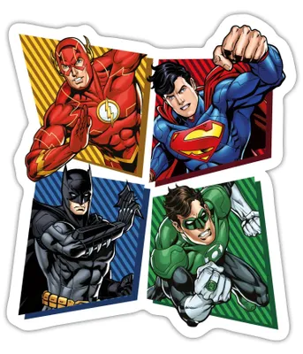 Produktbild von Spreadshirt DC Comics Justice League Superhelden Sticker Aufkleber, 10 x 10 cm, Mattweiß