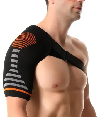 Imagen del producto de Soporte para el hombro, ajuste regulable, amortiguación, color naranja, talla L-XL
