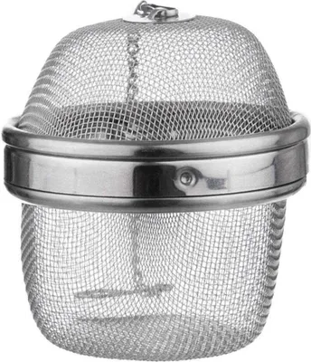 Image de Tamis à thé Tamis à infusion en acier inoxydable FineMesh 6.5cm avec chaîne Passe au lave-vaisselle
