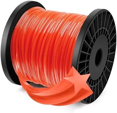 Produktbild von Freischneider Faden, 2,8 mm x 100 Meter 5-Kant Rasentrimmer Faden Trimmerfaden Rasen Mähfaden Ersatzfaden Nylonfaden Motorsense Trimmerschnur