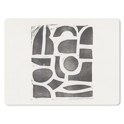 Produktbild von MuchoWow® Mauspad Mousepad Abstrakt - Formen - Schwarz 23x19 cm - Mousepads - Maus Mat - Pad - Mausunterlage - Schreibtischunterlage - Mauspad