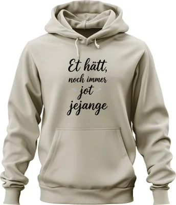 Produktbild von Et hätt noch immer jot jejange Kölsch Karneval Rheinland lustig Uni Hoodie Kapuzenpullover, Natur, XXL