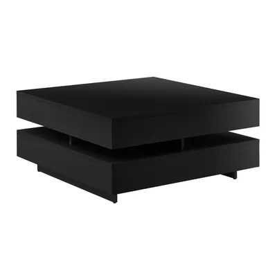 Immagine prodotto di In And OutdoorMatch Tavolino Saige - Quadrato - 75x75x35,5 cm - Nero - Lucido - Truciolato - Design moderno