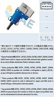 Obrázek produktu pro FAE spínač brzdových světel 24849 pro FORD FOCUS III Turnier, mechanický