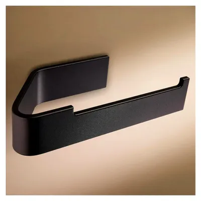 Produktbild von Toilettenpapierhalter ohne Bohren | Klebe-Klopapierhalter | Klorollenhalter für das Bad | Selbstklebender WC Rollenhalter | Schwarzer Toilettenpapierhalter | Modernes Design