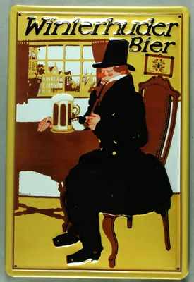 Produktbild von Blechschild Winterhuder Bier Brauerei Hamburg Schild nostalgisches Werbeschild