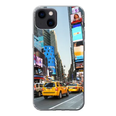 Produktbild von MuchoWow® Handyhülle Schutzhülle Hülle für iPhone 13 New York - Taxi - Gelb Silikon Softcase Handy Hülle - Karteninhaber