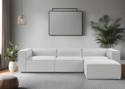 Produktbild von Hanah Home, Fora - Grey, Ecksofa, 100 % Hainbuche, Grau, 297 x 190 x 66 cm