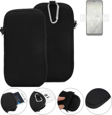 Produktbild von K-S-Trade Neopren-Hülle Handyhülle kompatibel mit Sharp Aquos Wish2 Schutzhülle Neoprenhülle Sleeve Schutz-Hülle Gürtel Tasche Case Holster