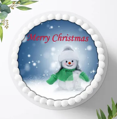 Produktbild von Für die Geburtstags Torte ein Tortenaufleger, Zuckerbild mit dem Motiv: Weihnachten, Essbares Foto für Torten, Fondant, Ø 20cm, 0006w