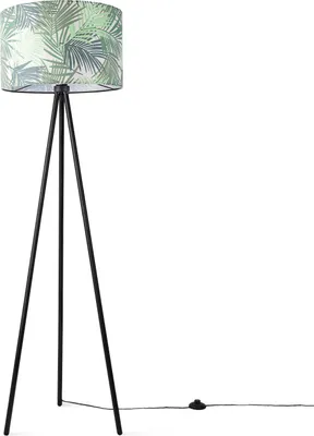 Produktbild von Stehlampe Wohnzimmer Lampenschirm Büro Stativ Leselampe Deko Schlafzimmer Jungle Leuchten Farbe / Größe Grün (Ø45.5cm)