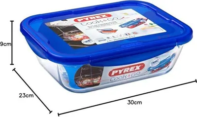 Image de Plat Rectangulaire Pyrex Cook & Go Polyvalent, Cuisson Et Transport Hermétique - Pyrex